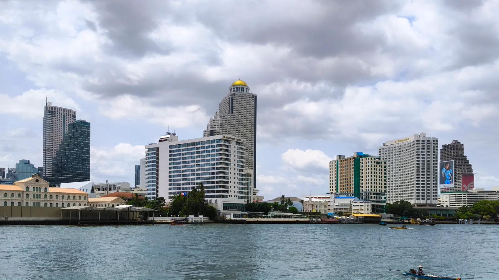 Bangkok skyline on the Chao Phraya River